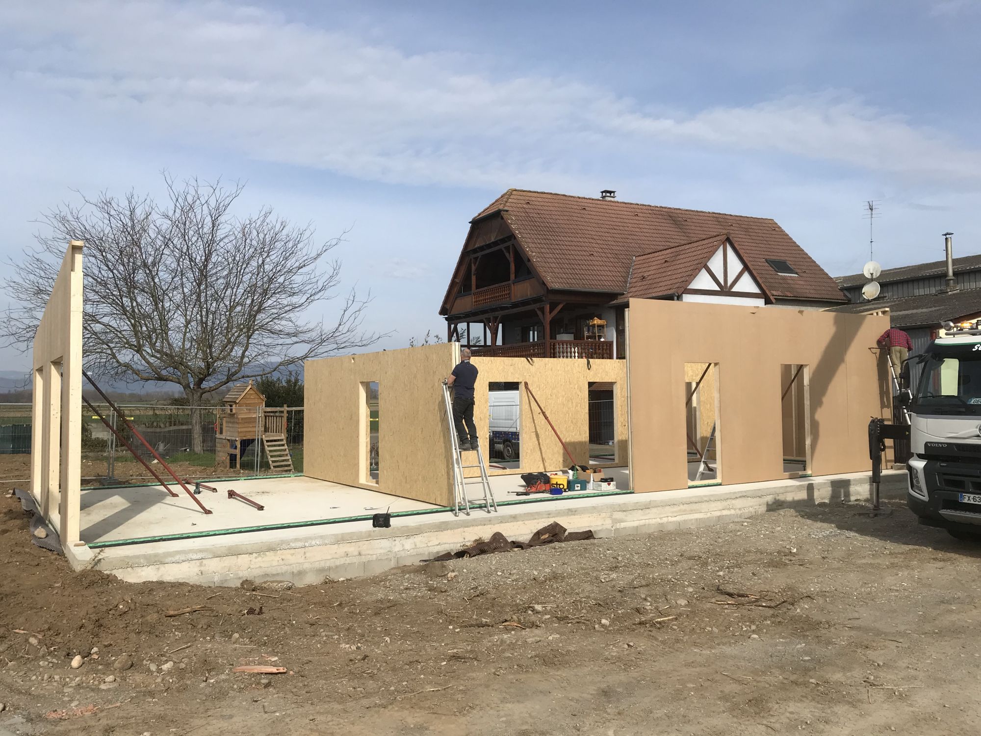 Construction d&#8217;une maison ossature bois à Holtzwihr Souffelweyersheim